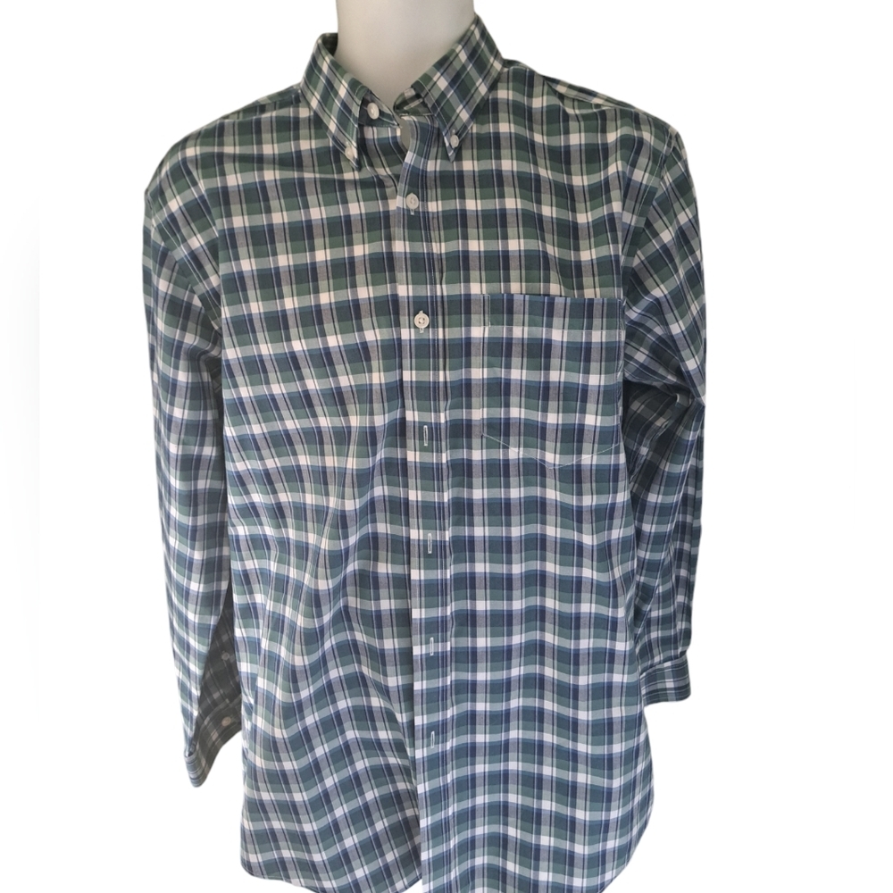 Men's L.L. BEAN Plaid long sleeve shirt cotton button down casual traditional M